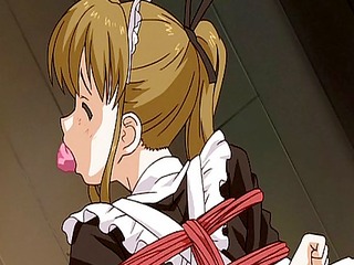 Hentai bondage maid fucked until she drips