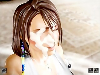 Final Fantasy- Yuna- enjoys a cock Japanese (censored)