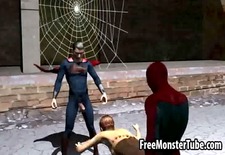 Foxy 3D babe getting fucked hard by Spiderman