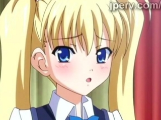 Beautiful blonde schoolgirl goes naughty in Hentai scene