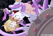 Hentai girl gets ass fucked by tentacles