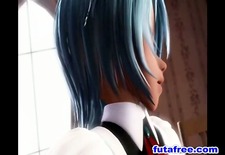 3D anime babe having hot sex with a futagirl