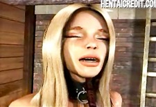 Tied up and gagged 3d hentai blondie fucked