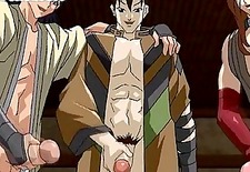 Tied up anime twink gets his virgin asshole fucked