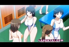 Hentai babe in swimsuit gets fucked