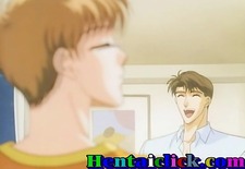 Hentai gay twink hot kisses and foreplays fun
