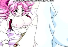 Hentai fuck with a pink-haired teen