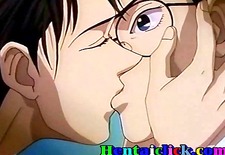 Hentai gay kissing and pumping fun
