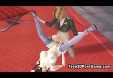 3D cartoon asian gets her pussy fucked by a tranny