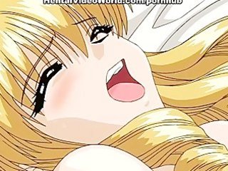 Hentai blonde teen in bed
