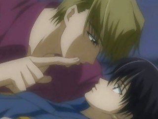 Gay anime lovers secretly kiss and sex fun