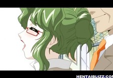 Busty hentai coed fucked from behind in the p