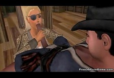 Hot 3D blonde pirate sucks cock and gets fucked