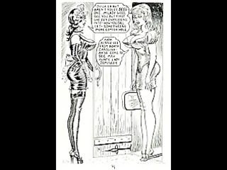 Vintage lesbian whipping bondage comic