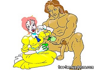 Tarzan and teen Jane hardcore orgy