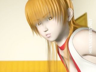3D hentai schoolgirl gets slit vibrated