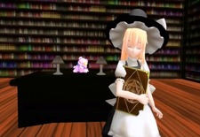 Touhou MMD - Marisa eaten by Giantess Patchouli (Vore)