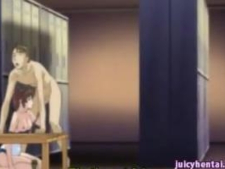 Busty anime babe enjoying a huge cock