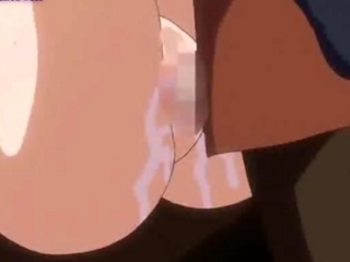 Big meloned anime gets sperm inside