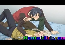 Hentai gay couple hot foreplay and sex action