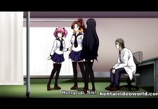 4 hentai girls in steamy fucking