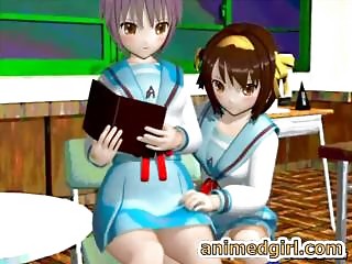 3D shemale hentai coed oralsex and hard fucked in the classroom