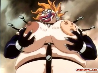 Hentai boy caught and brutally fucked by monster boobs anime