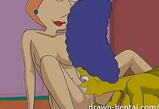 Lesbian Hentai Marge Simpson and Lois Griffin