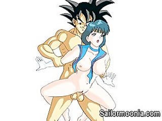 Famous hentai star Sailor Mercury hardcore orgy