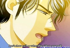 Anime gay having a kiss and sex fun