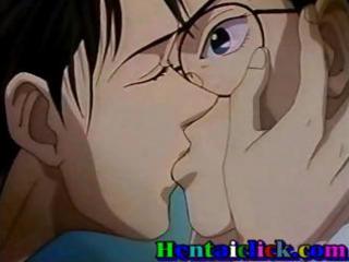 Hentai gay kissing and pumping fun