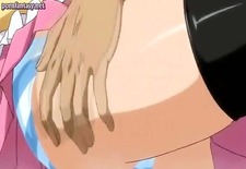 Shy anime gets clit rubbed until getting wet