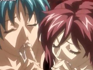 Anime babes fucked by shemale in threesome
