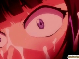 Busty hentai with cum in all her body hot fucking by shemale anime
