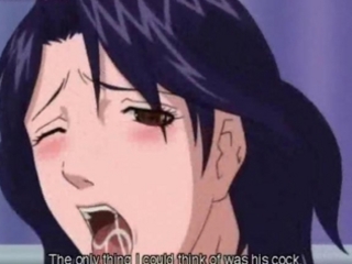 Horny anime milf getting big penis