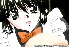 Hentai fuck with a brunette housemaid