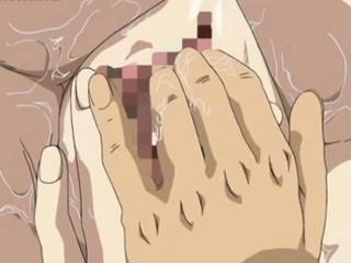 Anime babe gets holes fingered
