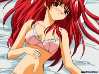 Anime red head gets fucked hard in her ass