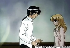 Young hentai blonde gets fucked
