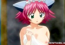 Cute Japanese hentai with bigboobs sucking and riding dick