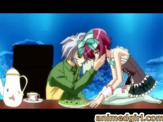 Shemale hentai maid hot fucked and creaming vegetable