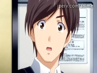 Lusty Anime schoolgirl gets pumped in naguhty 3some