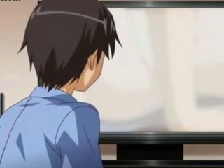 Teen anime girl flicking a big dick