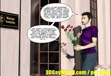 Twink Guy vs Shemale Rock Diva Funny 3D Gay Bisexual Cartoon Comics