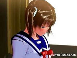 Busty anime cutie rammed hard