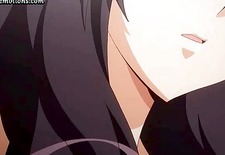 Anime wife with big boobs licked