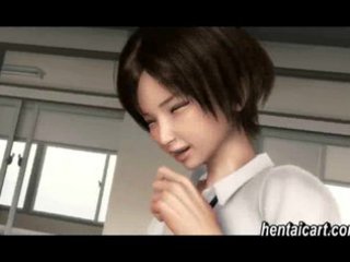 3D anime schoolgirl