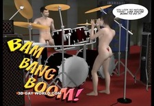 Twink Guy vs Shemale Rock Diva Fanny 3D Gay Comics