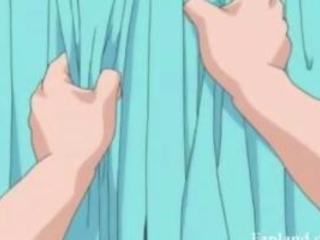 Busty anime babe gets her ass pounded