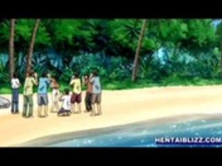 Bigboobs hentai hot fucked in the beach
